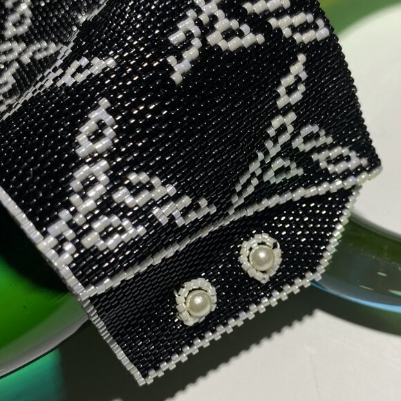 Beaded cuff braclets-pair - Picture 2 of 9